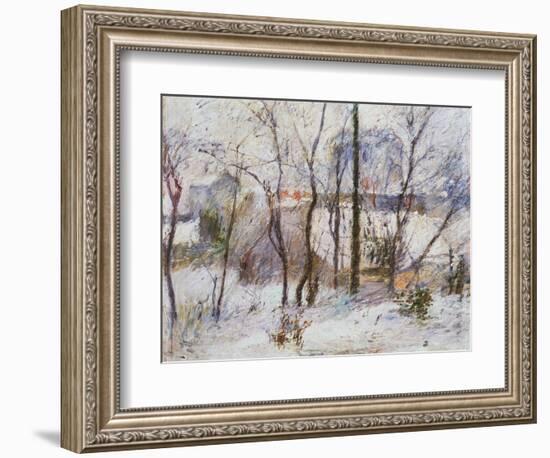 Garden under Snow, 1879-Paul Gauguin-Framed Giclee Print