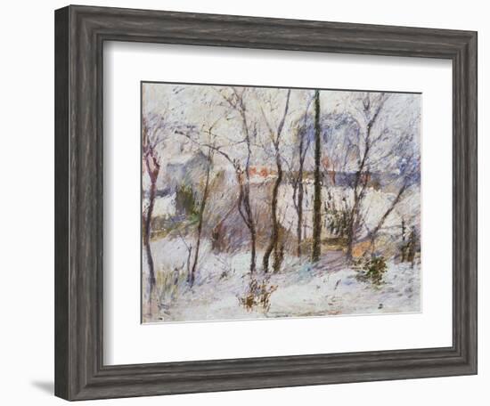 Garden under Snow, 1879-Paul Gauguin-Framed Giclee Print