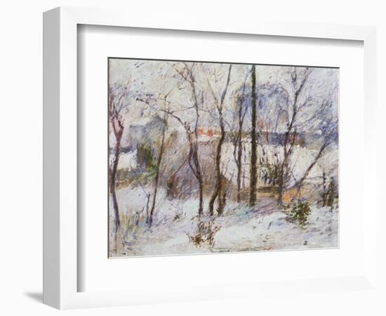 Garden under Snow, 1879-Paul Gauguin-Framed Giclee Print