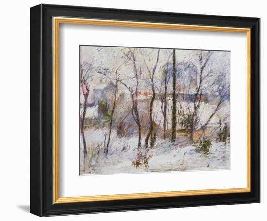 Garden under Snow, 1879-Paul Gauguin-Framed Giclee Print