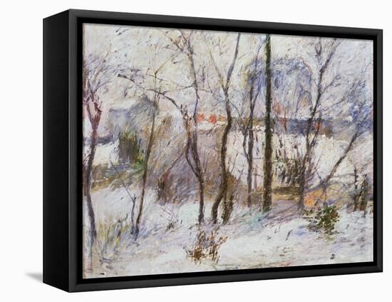 Garden under Snow, 1879-Paul Gauguin-Framed Premier Image Canvas