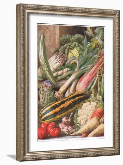 Garden Vegetables, Illustration from 'Garden Ways and Garden Days'-Louis Fairfax Muckley-Framed Giclee Print