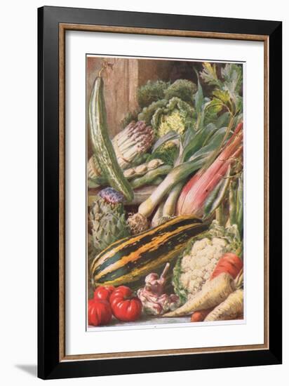 Garden Vegetables, Illustration from 'Garden Ways and Garden Days'-Louis Fairfax Muckley-Framed Giclee Print