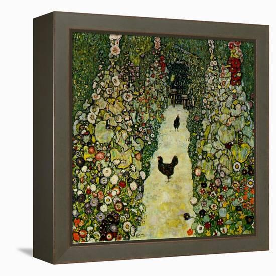 Garden with Chickens, 1916-Gustav Klimt-Framed Premier Image Canvas