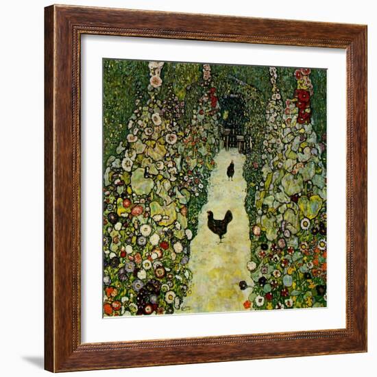 Garden with Chickens, 1916-Gustav Klimt-Framed Premium Giclee Print