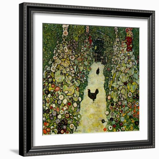 Garden with Chickens, 1916-Gustav Klimt-Framed Giclee Print