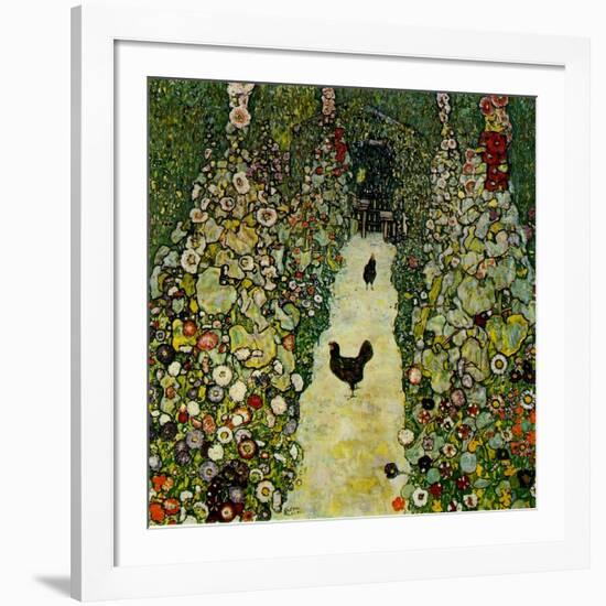 Garden with Chickens, 1916-Gustav Klimt-Framed Giclee Print