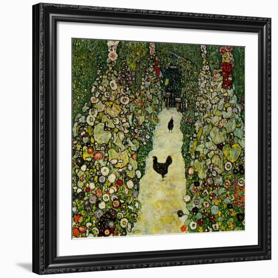 Garden with Chickens, 1916-Gustav Klimt-Framed Giclee Print