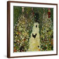 Garden with Chickens, 1916-Gustav Klimt-Framed Giclee Print