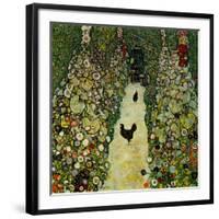Garden with Chickens, 1916-Gustav Klimt-Framed Giclee Print
