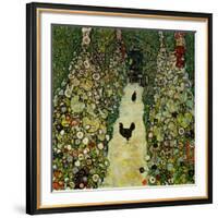 Garden with Chickens, 1916-Gustav Klimt-Framed Giclee Print