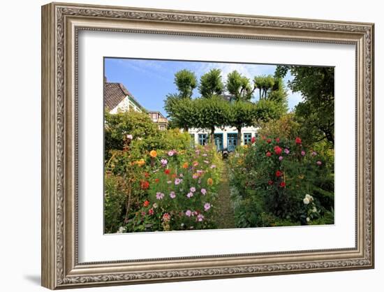 Garden with Country House in the Urban District of Blankenese, Hamburg, Germany-null-Framed Art Print