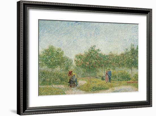 Garden with Courting Couples: Square Saint-Pierre, 1887-Vincent van Gogh-Framed Giclee Print