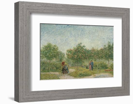 Garden with Courting Couples: Square Saint-Pierre, 1887-Vincent van Gogh-Framed Art Print