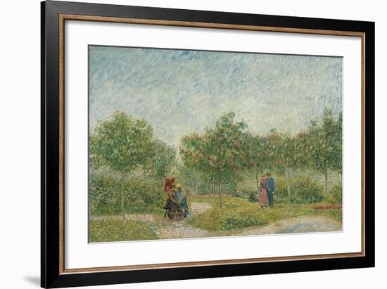 Garden with Courting Couples: Square Saint-Pierre, 1887-Vincent van Gogh-Framed Art Print