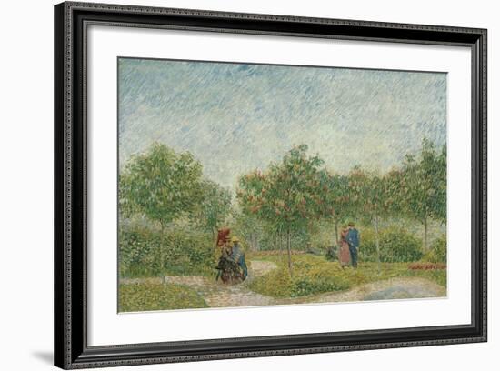 Garden with Courting Couples: Square Saint-Pierre, 1887-Vincent van Gogh-Framed Art Print