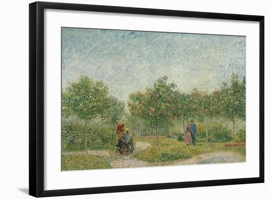 Garden with Courting Couples: Square Saint-Pierre, 1887-Vincent van Gogh-Framed Art Print