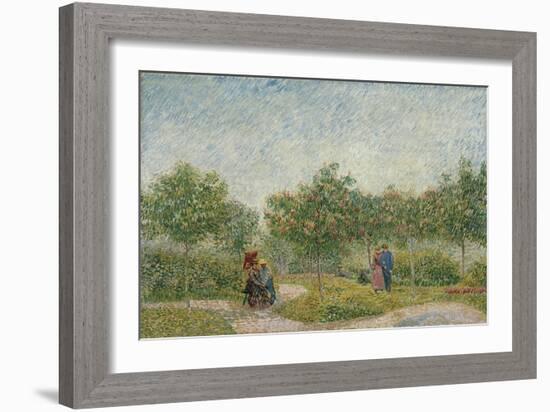 Garden with Courting Couples: Square Saint-Pierre. 1887-Vincent van Gogh-Framed Giclee Print