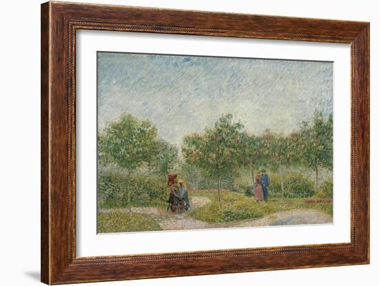 Garden with Courting Couples: Square Saint-Pierre. 1887-Vincent van Gogh-Framed Giclee Print