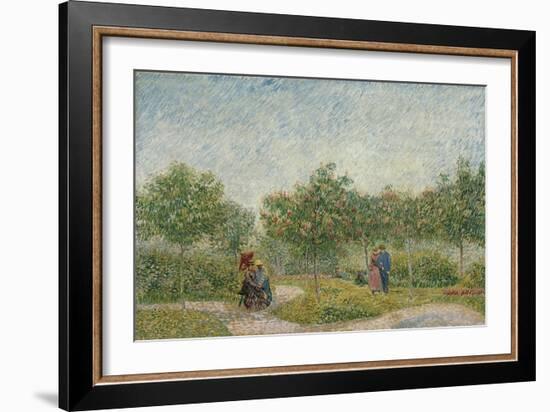 Garden with Courting Couples: Square Saint-Pierre. 1887-Vincent van Gogh-Framed Giclee Print