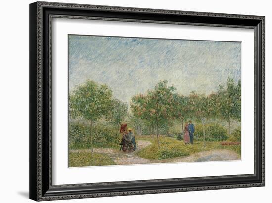 Garden with Courting Couples: Square Saint-Pierre. 1887-Vincent van Gogh-Framed Giclee Print