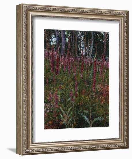 Garden with Foxgloves-Eug?ne Boudin-Framed Giclee Print