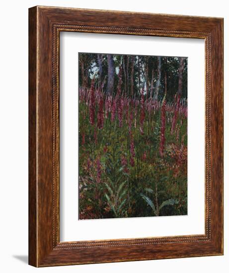 Garden with Foxgloves-Eug?ne Boudin-Framed Giclee Print