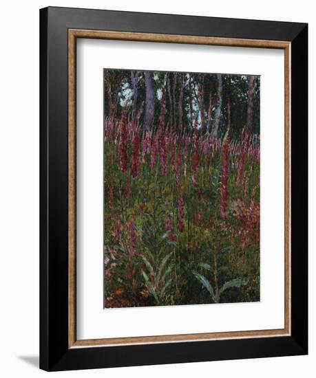 Garden with Foxgloves-Eug?ne Boudin-Framed Giclee Print