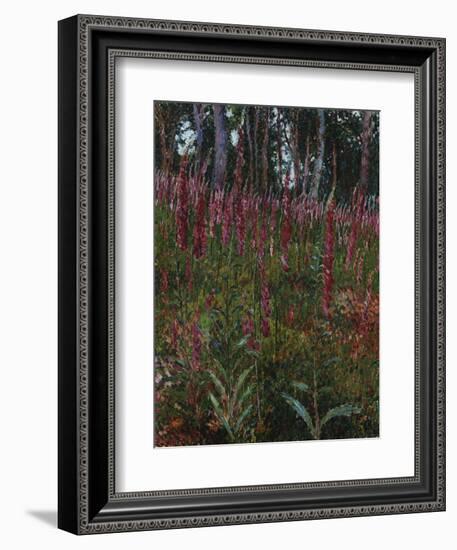 Garden with Foxgloves-Eug?ne Boudin-Framed Giclee Print