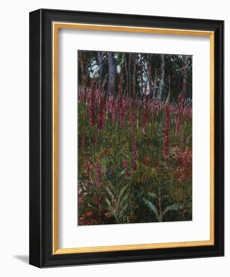 Garden with Foxgloves-Eug?ne Boudin-Framed Giclee Print