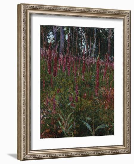 Garden with Foxgloves-Eug?ne Boudin-Framed Giclee Print