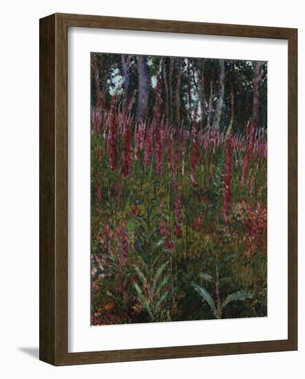 Garden with Foxgloves-Eug?ne Boudin-Framed Giclee Print