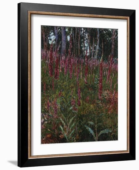 Garden with Foxgloves-Eug?ne Boudin-Framed Giclee Print