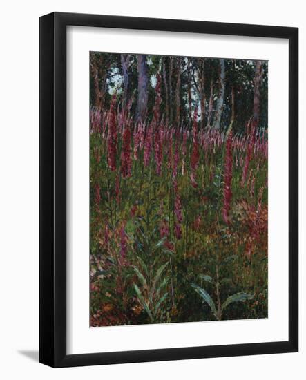 Garden with Foxgloves-Eug?ne Boudin-Framed Giclee Print