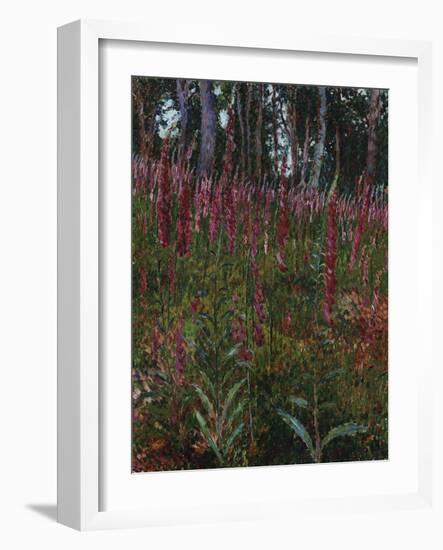 Garden with Foxgloves-Eug?ne Boudin-Framed Giclee Print