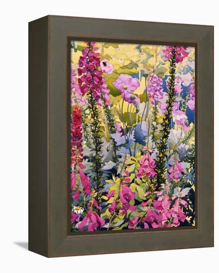 Garden with Foxgloves-Christopher Ryland-Framed Premier Image Canvas