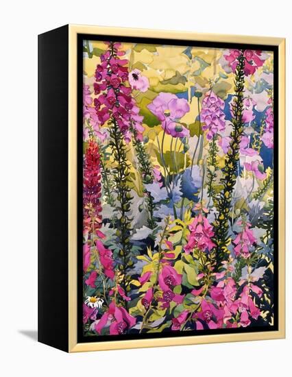 Garden with Foxgloves-Christopher Ryland-Framed Premier Image Canvas