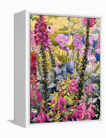 Garden with Foxgloves-Christopher Ryland-Framed Premier Image Canvas