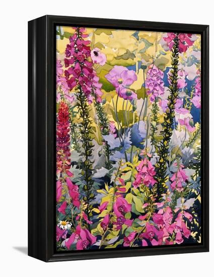 Garden with Foxgloves-Christopher Ryland-Framed Premier Image Canvas