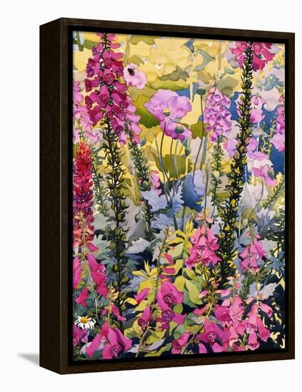 Garden with Foxgloves-Christopher Ryland-Framed Premier Image Canvas