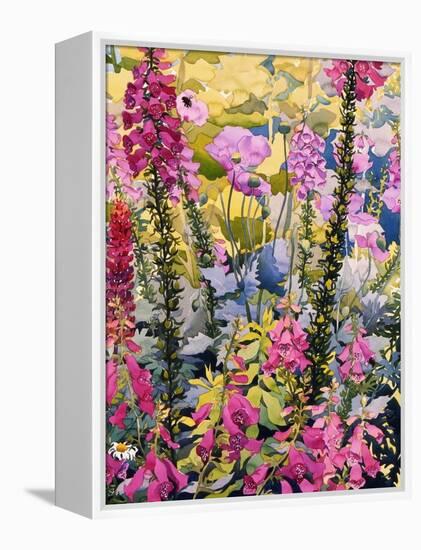 Garden with Foxgloves-Christopher Ryland-Framed Premier Image Canvas