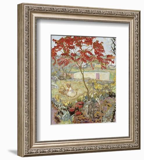 Garden with Red Tree-Pierre Bonnard-Framed Premium Giclee Print