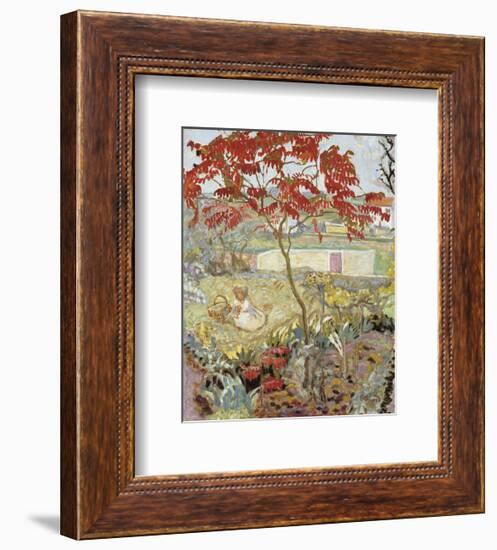 Garden with Red Tree-Pierre Bonnard-Framed Premium Giclee Print