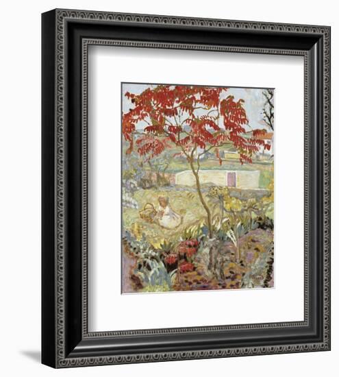 Garden with Red Tree-Pierre Bonnard-Framed Premium Giclee Print