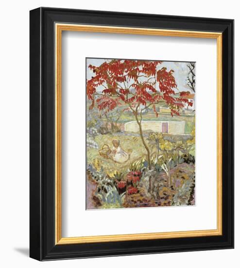 Garden with Red Tree-Pierre Bonnard-Framed Premium Giclee Print