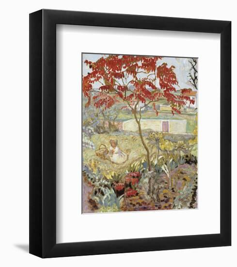 Garden with Red Tree-Pierre Bonnard-Framed Premium Giclee Print