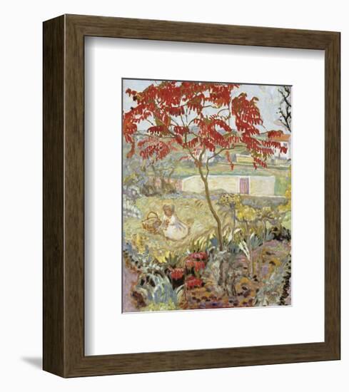 Garden with Red Tree-Pierre Bonnard-Framed Premium Giclee Print