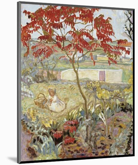 Garden with Red Tree-Pierre Bonnard-Mounted Premium Giclee Print