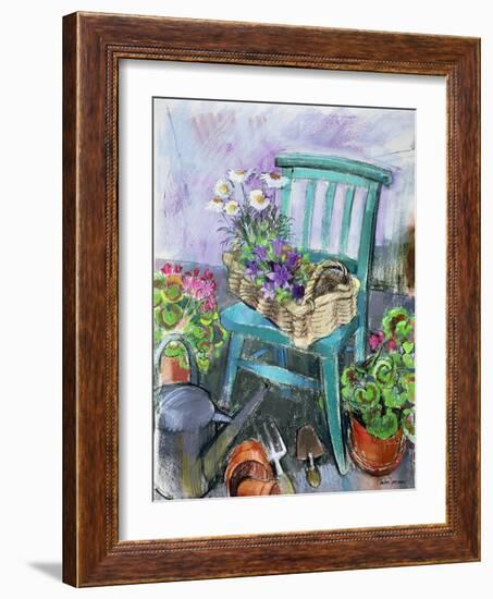 Gardener's Chair-Claire Spencer-Framed Giclee Print