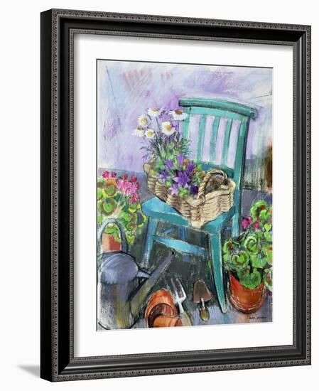 Gardener's Chair-Claire Spencer-Framed Giclee Print